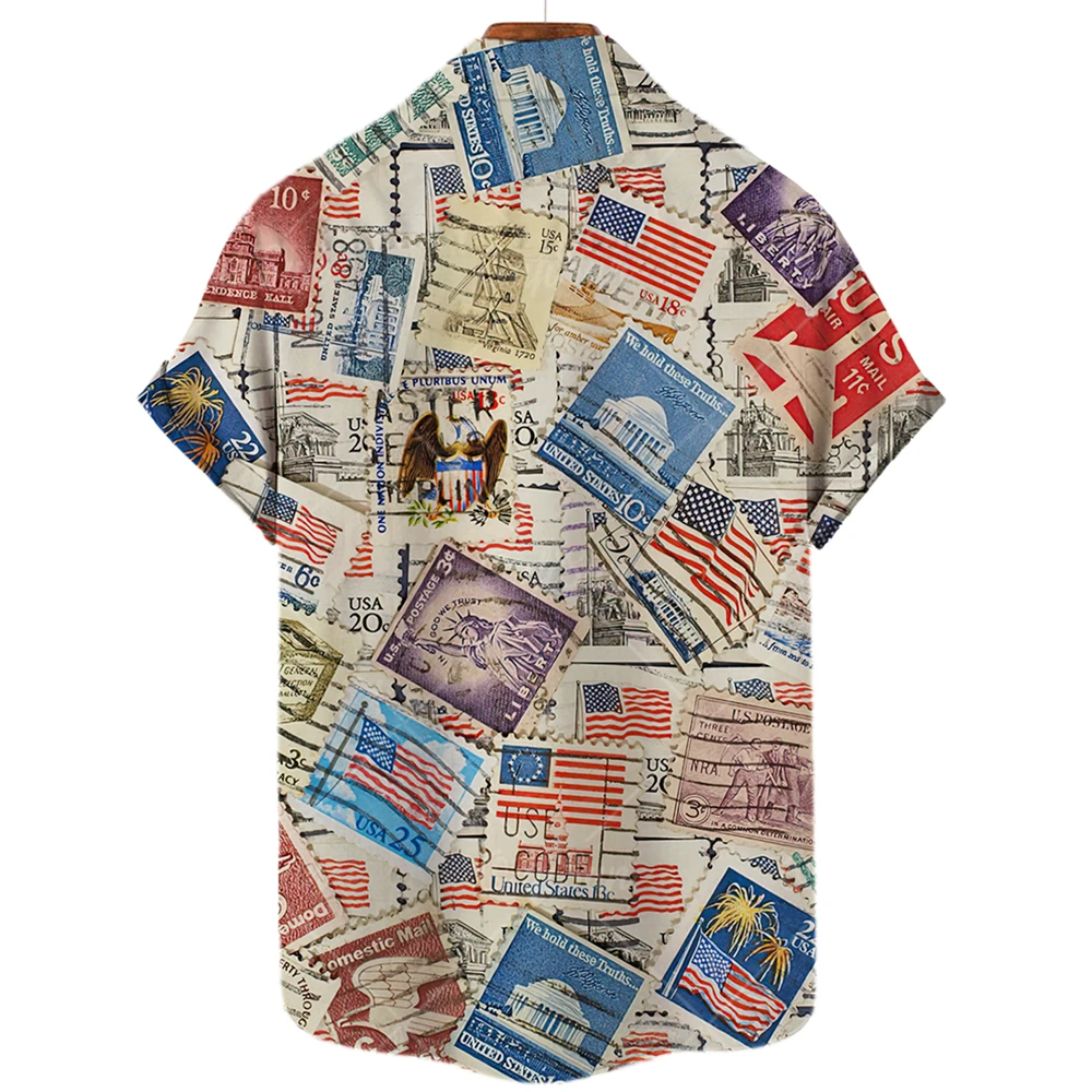 Camisas estampadas de manga corta en 3D para hombre, ropa de calle grande, camisas hawaianas de playa, camisas casuales para hombre 2022