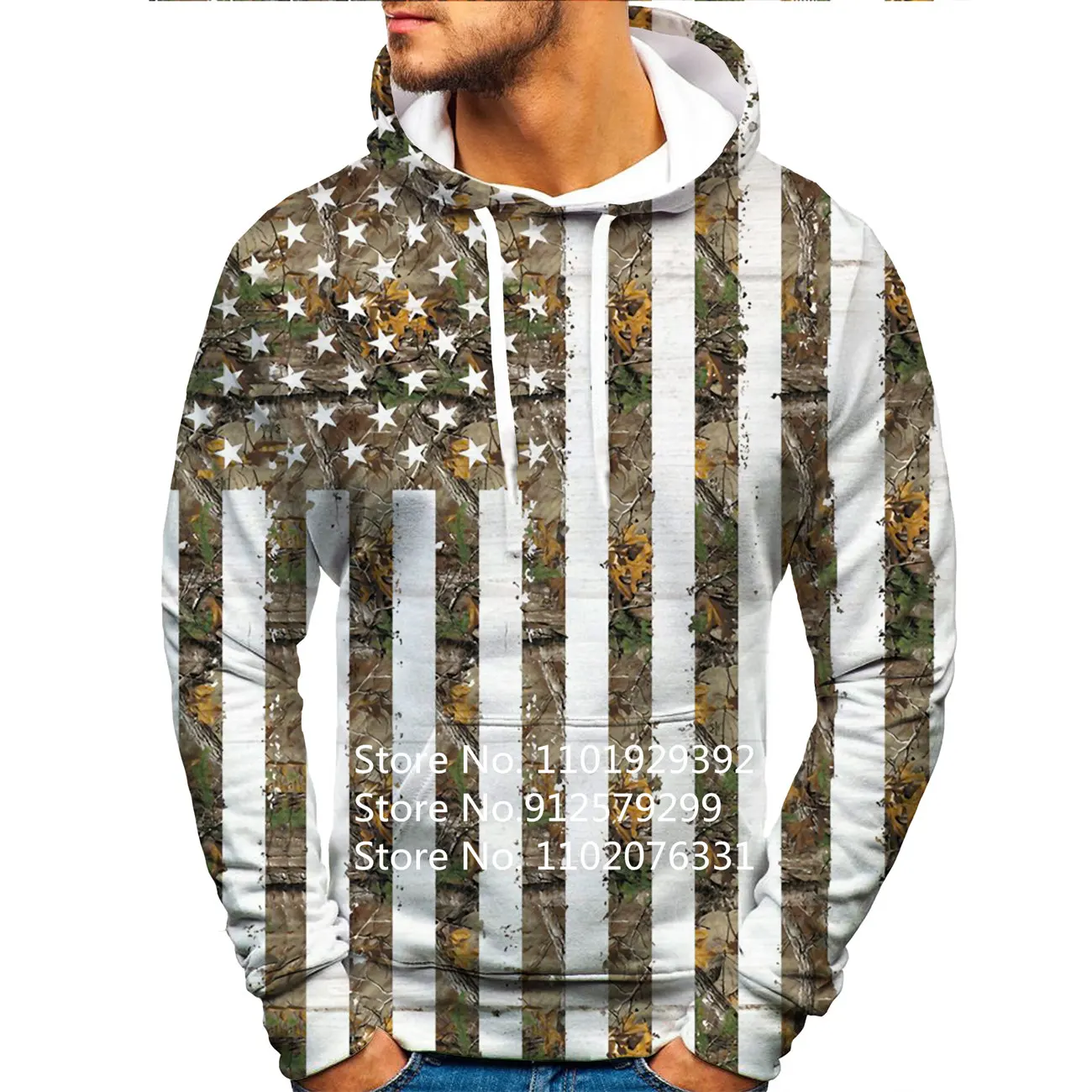 

Camouflage American Flag Print Mens Hooded Sweatshirts Fashion Usa Flag Pattern Jackets Coat Autumn Street Trend Pullover