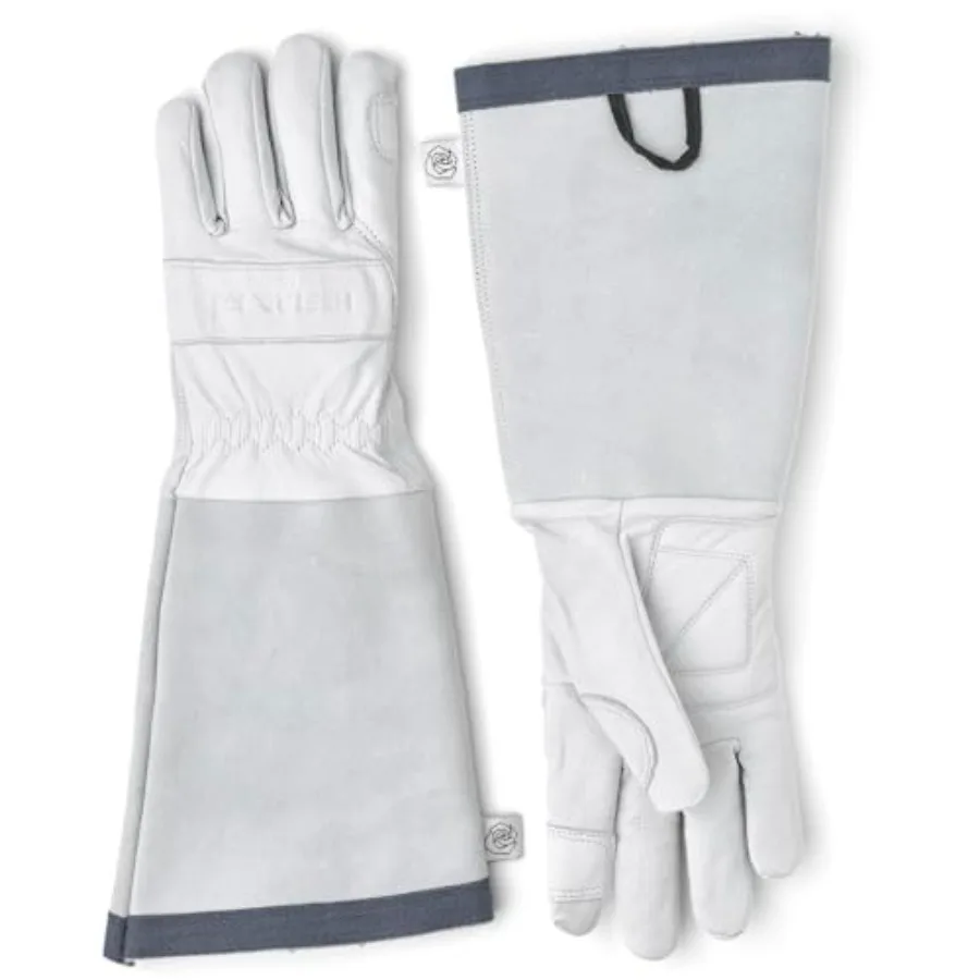 

Garden Rose Glove Long Protective Leather Gauntlet Gardening Gloves for Men and Women - Offwhite