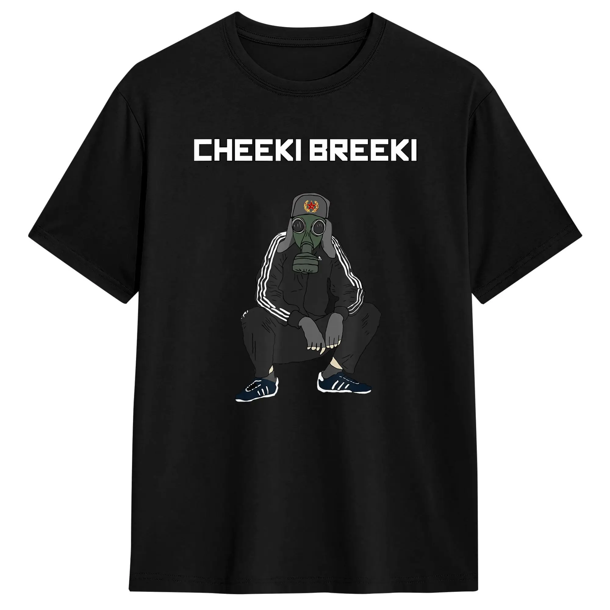 Men's Cheeki Breeki - Gopnik Slav T Shirts  Cotton Top Tees Beach Y2K Fun Short Sleeve T-Shirt O Neck Fashion Custom Logo Tshirt