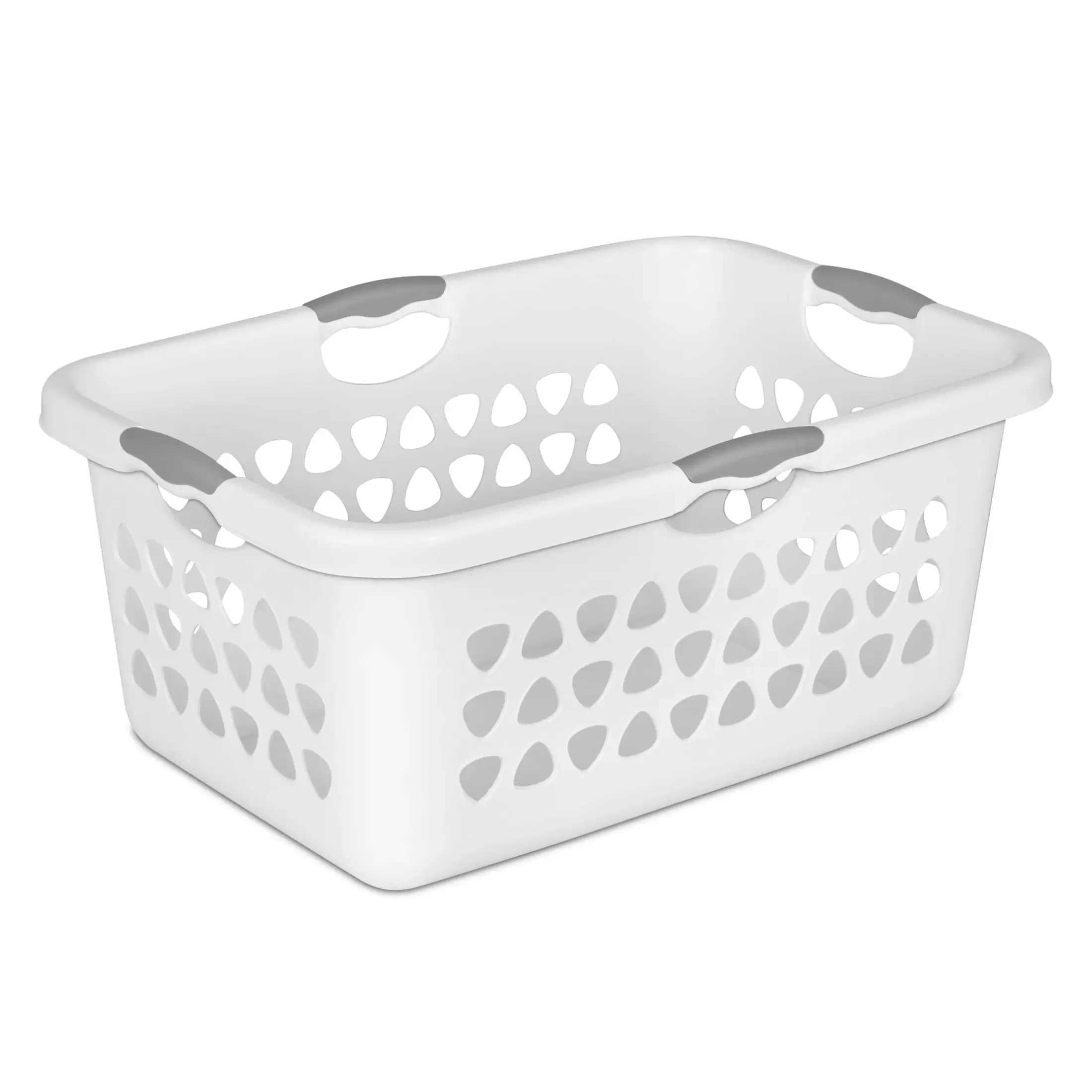 NEW  2 Bushel Ultra™ Laundry Basket Plastic Adult, White, Set of 4