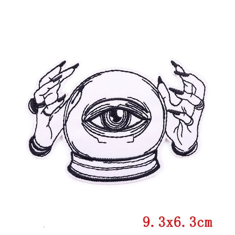 Parche termoadhesivo calavera rockera – Cadena picos para chaqueta - imagen 4