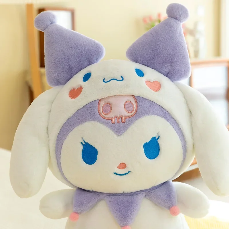 SanrioTransformation Kuromi Cinnamoroll Boneca De Pelúcia De Tamanho Grande, Peluches Kawaii, Brinquedo De Pelúcia Macia, Travesseiro Para Crianças, Presente De Aniversário Para Meninas