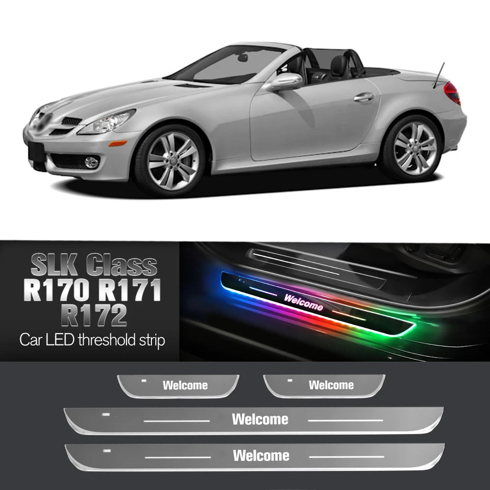 

Car Door Sill Light For Mercedes Benz SLK Class R170 R171 R172 Customized Logo LED Welcome Threshold Pedal Lamp Accessories