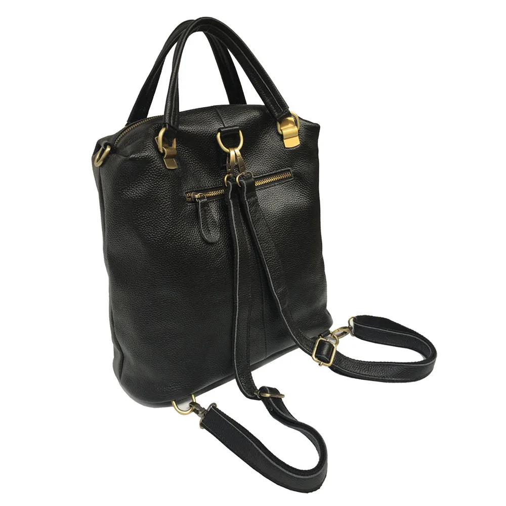 2024 New Women Zipper Backpack Leather