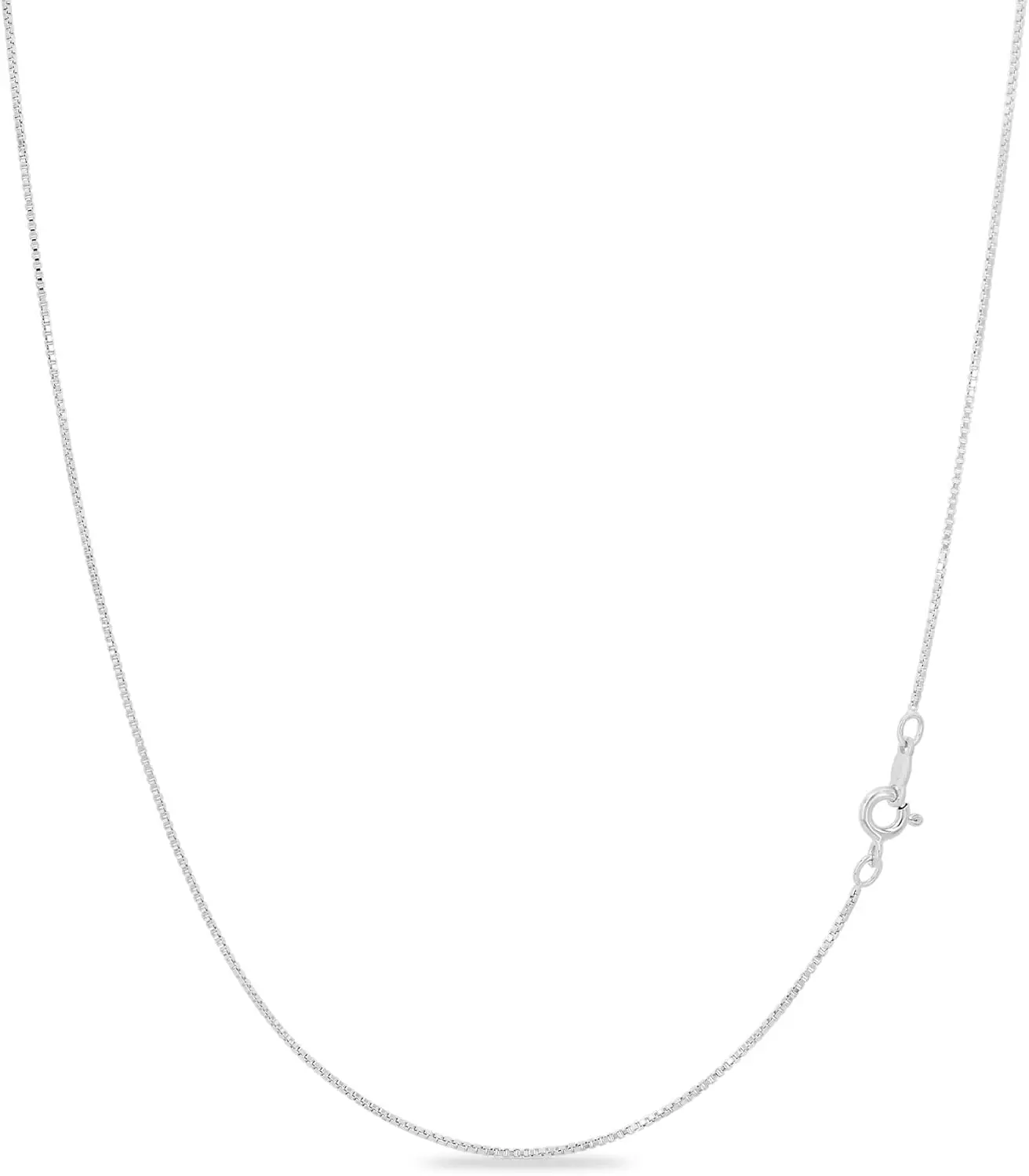 

Цепочка-бокс из серебра 925 пробы с позолотой 18K для женщин, тонкая и прочная итальянская цепочка 1 мм, розовое золото и S-размер