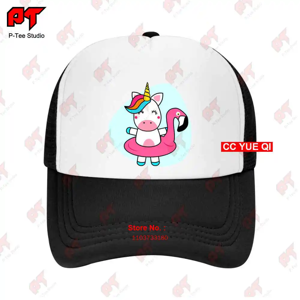 Pink Flamingo Dabbing Unicorn Baseball Caps Truck Cap E08C