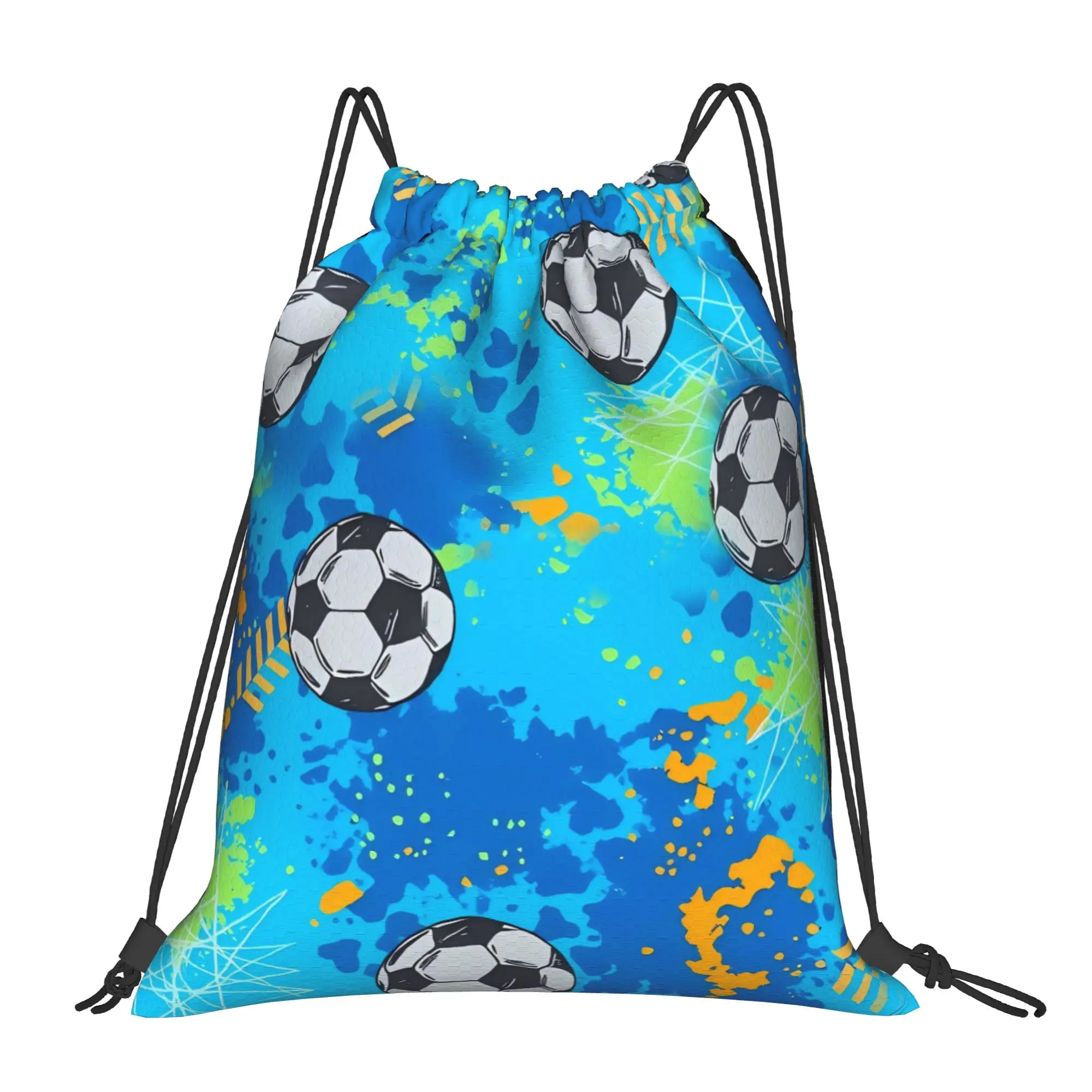 Soccer Football Fan Merch 72  Portable Shopping Drawstring Backpack Riding Backpack Gym Clothes Drawstring Bags
