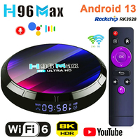 H96 Max RK3528 Smart TV Box Android 13 Set-top Box Rockchip 3528 Quad Core 8K WIFI6 BT5.0 H96Max Media Player Smart Set Top Box