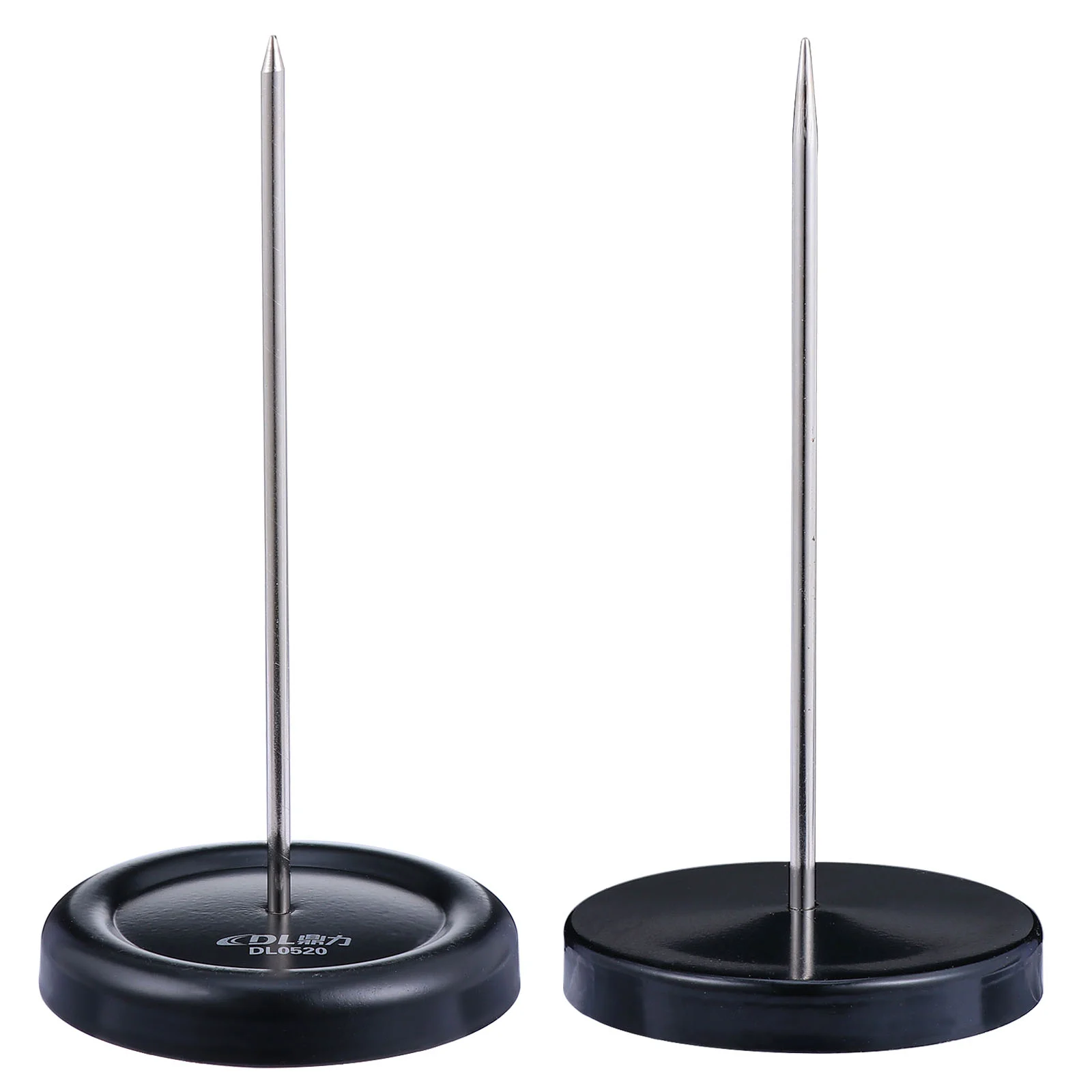 2 Pcs Desktop Stand Subpoena Fork Check Spindle Menu Holder Spike Stick Bill Receipt Office