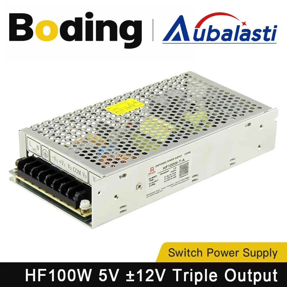 

Aubalasti Switch Power Supply HF100W-T-A DC5V12A +12V2A -12V1A Triple Output HF100W-D-L ±15V For CNC Router Engraving Machine