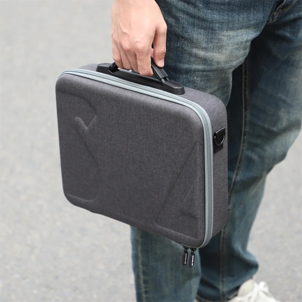 حقيبة نايلون رمادية لـ DJI FLIP RC-N2/N3 RC-2 وحدة تحكم عن بعد تخزين حمل غطاء مقبض صندوق لحزام الكتف DJI FLIP