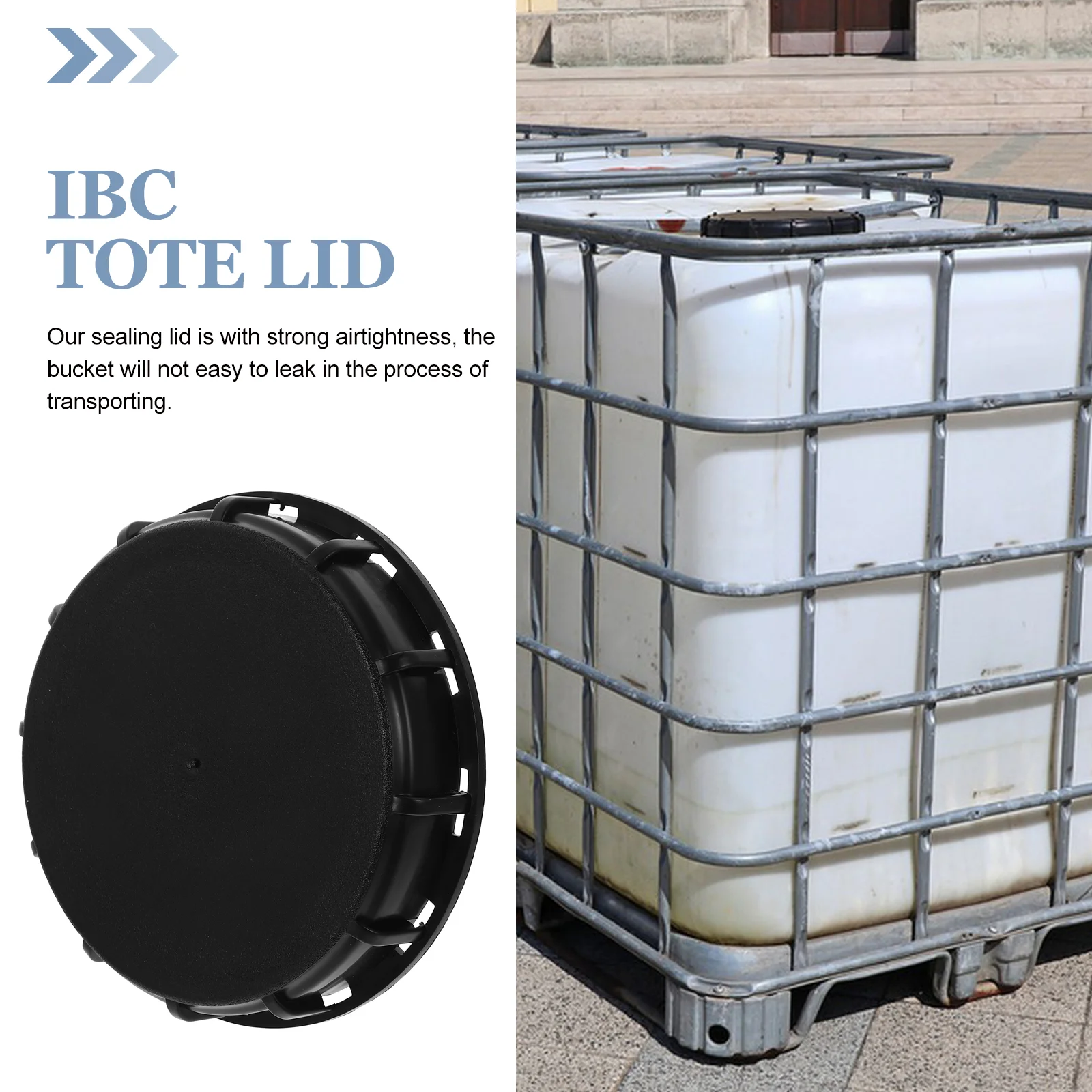 Уплотнительная крышка IBC Tote 16, 2 см, черная пластиковая крышка ведра, прочная герметичная герметичная крышка для хранения вещей, 5 галлонов