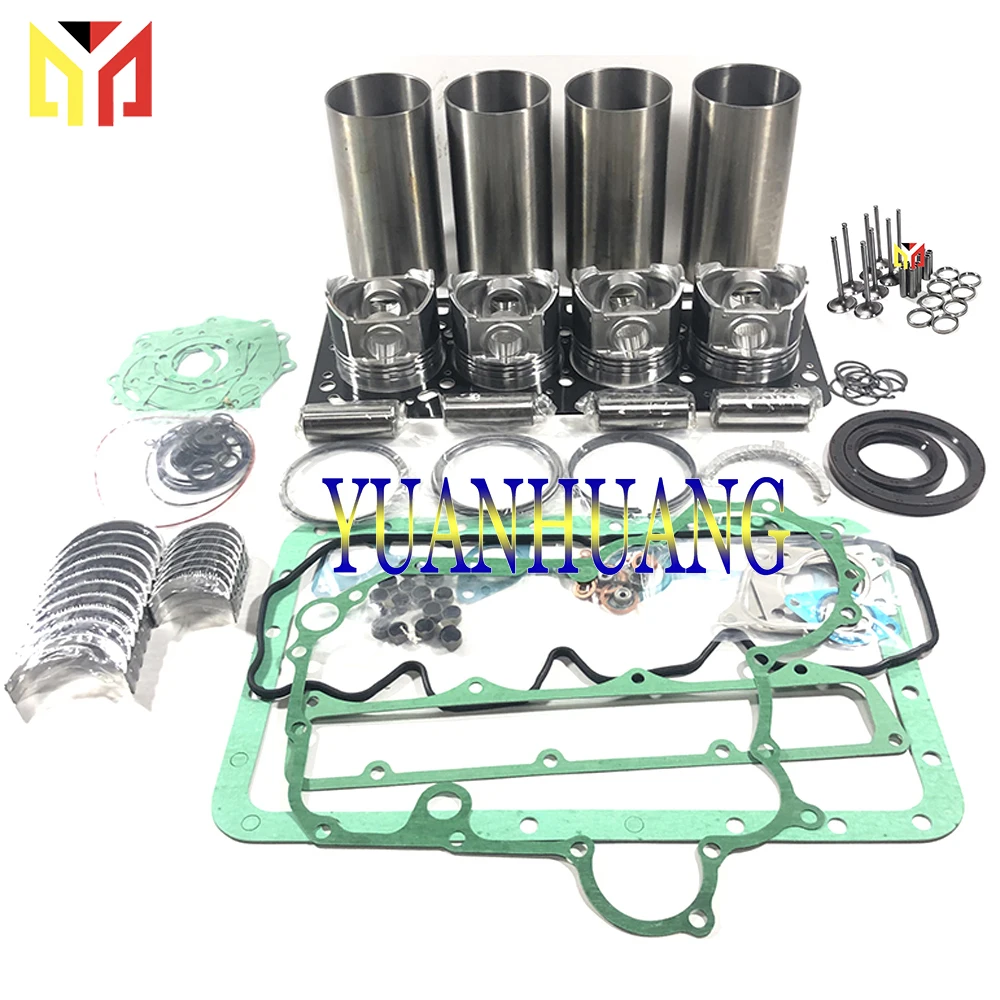 

4TNV84 Engine Rebuild Kit Overhual Repair Gasket Set With Valve For Yanmar & John Deer Tractor Liner Piston Ring Bearing