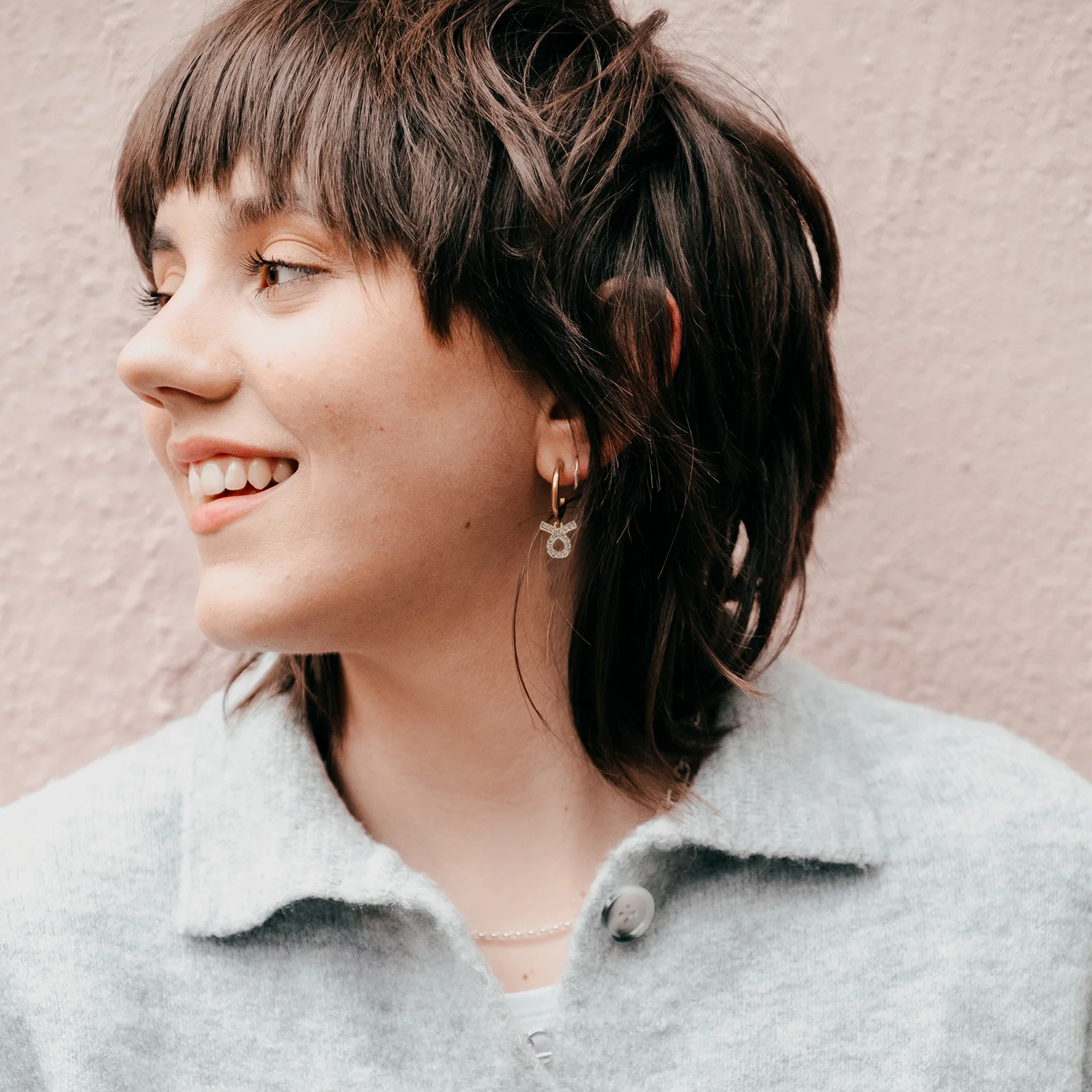 3 قطعة قلادة زودياك أقراط نحاسية أنيقة لامعة الأذن ترصيع لحفل زفاف عادية أنيقة لتقوم بها بنفسك مجوهرات هدية أقراط نحاسية