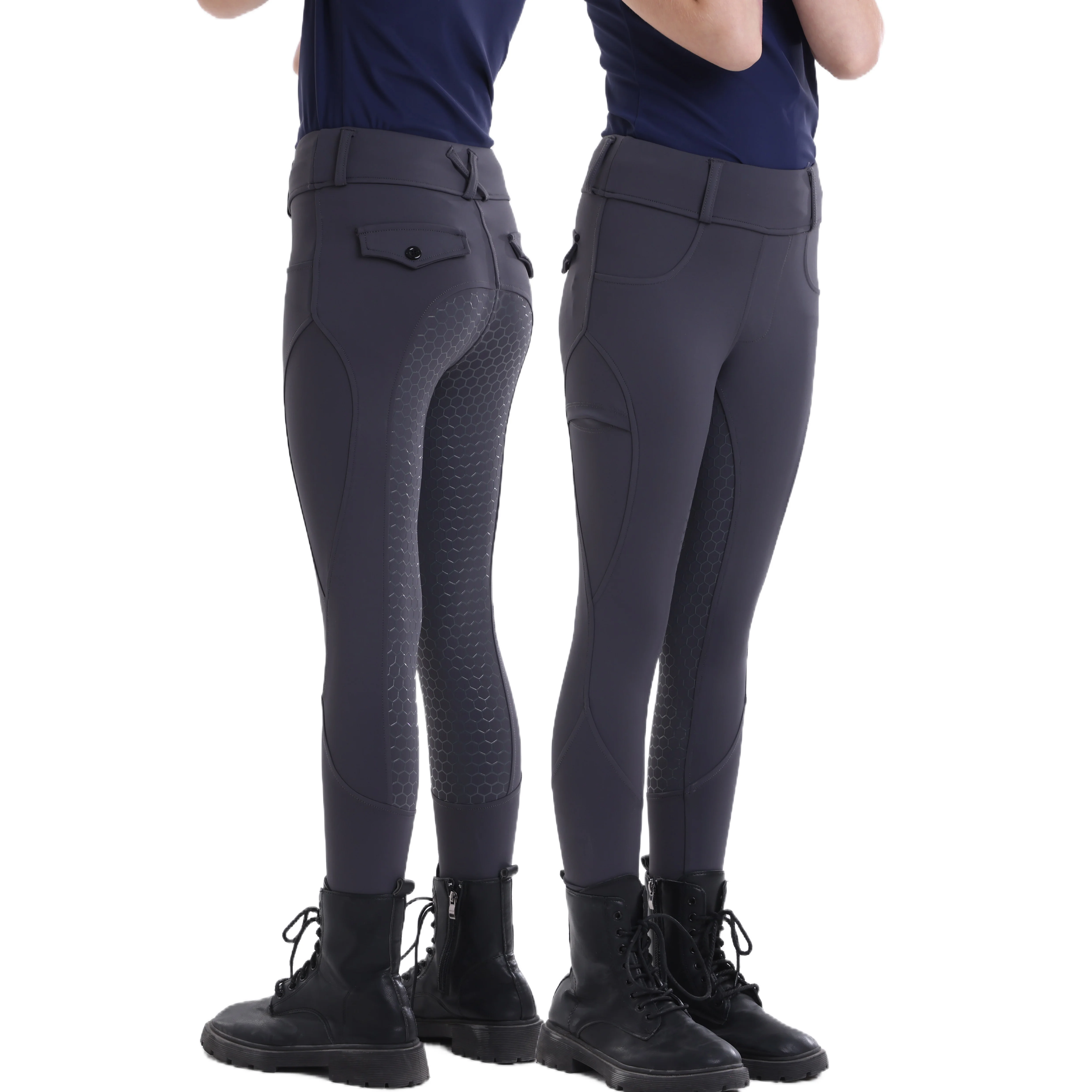 Zomer kinderpaardensportbroek hoge elasticiteit gebreide kinderpaardrijbroek volledig siliconen