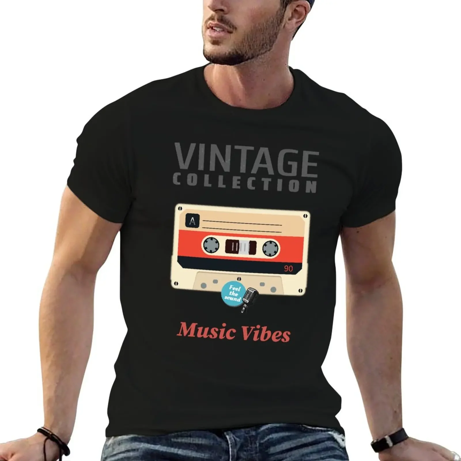 Vintage Collection Graphic 4 T-Shirt street wear blanks blacks men t shirts high quality