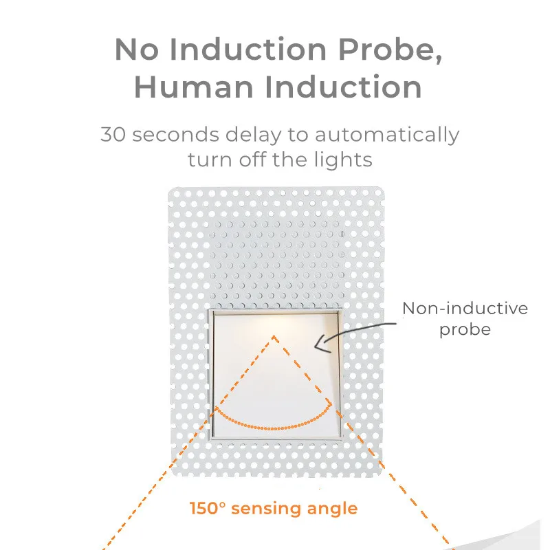 모던한 오목한 LED 벽 램프, 3W, PIR 모션 센서, 실내 입구 조명, 벽 장식, 계단 조명, 복도, 통로 기구