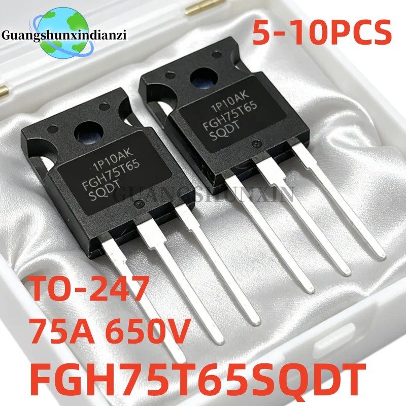 5-10PCS Brand New Original FGH75T65SQDT FGH75T65 TO-247 75A 650V IGBT High-Power Transistor Best Quality In Stock