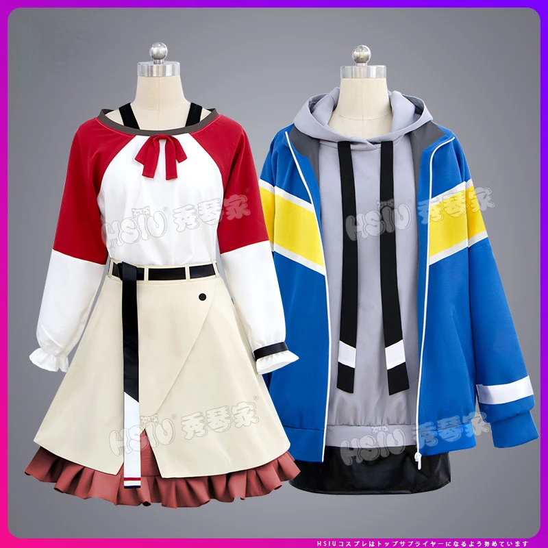 Anime Jellyfish Can't Swim in The Night Cosplay Women Girl Top Skirt Hoodie Jacket Socks Hat Wig Full Suit Carnival Costume