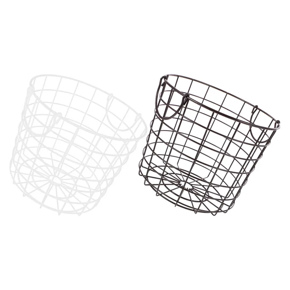 

2 Pcs Iron Mesh Basket Desktop Wire Storage Metal Seasoning Snack Kitchen Baskets for with Handle