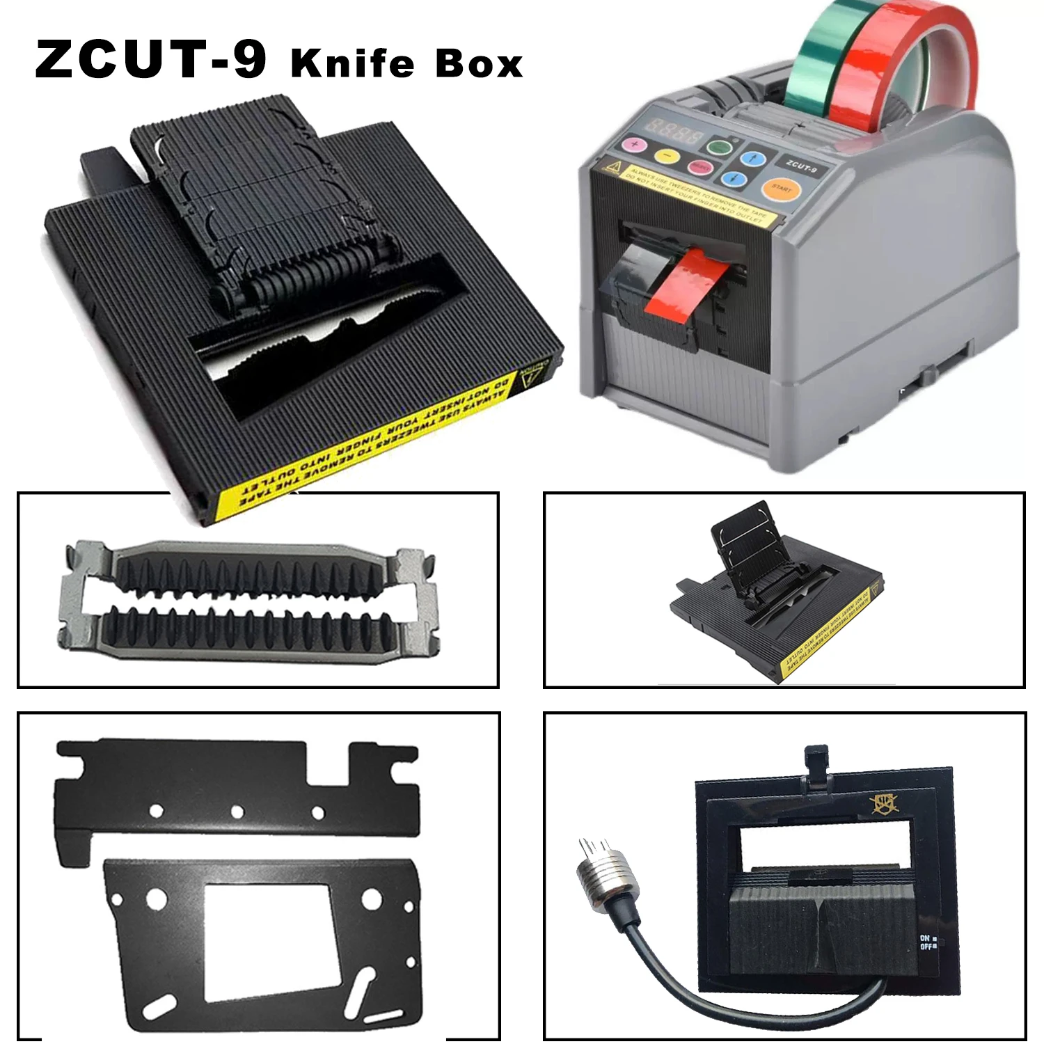 ZCUT-9 Automatic Tape Cutting Machine Parts Knife Box Electric Tape Dispenser Accessories Components 211# 418# 504# 506#