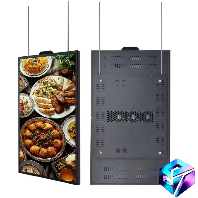32 43 49 55 65 Inch 2K 4K High Brightness Hanging LCD Digital Signage Shop Window Outdoor Advertising Display Screen view 2