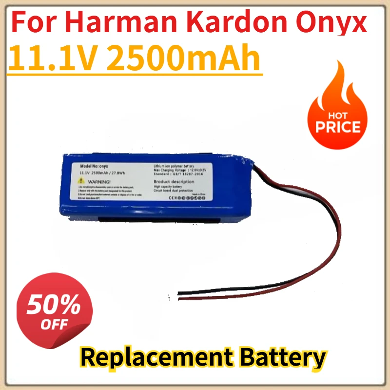 

New 11.1V 2500mAh Digital battery For Harman Kardon Onyx Wireless bluetooth speaker music planetary battery Batera Free Tools