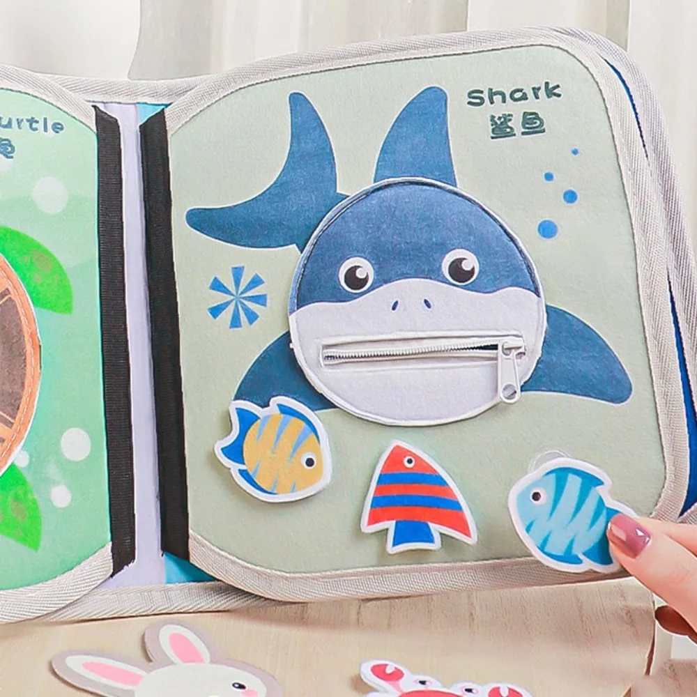 

Busy Book Soft Baby Cloth Book Early Educational Educational Cloth Quiet Book Cartoon Learning Puzzle Felt Book Children Toys