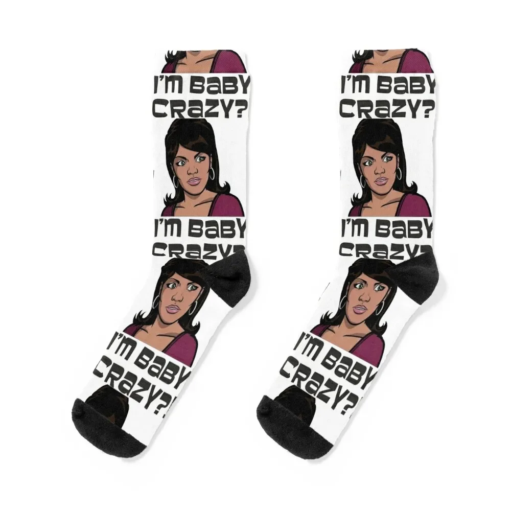 Baby Crazy Lana Kane Getting Mad At Archer Baby Crazy Lana NOPE Socks funny gift retro Heating sock halloween Socks Woman Men's