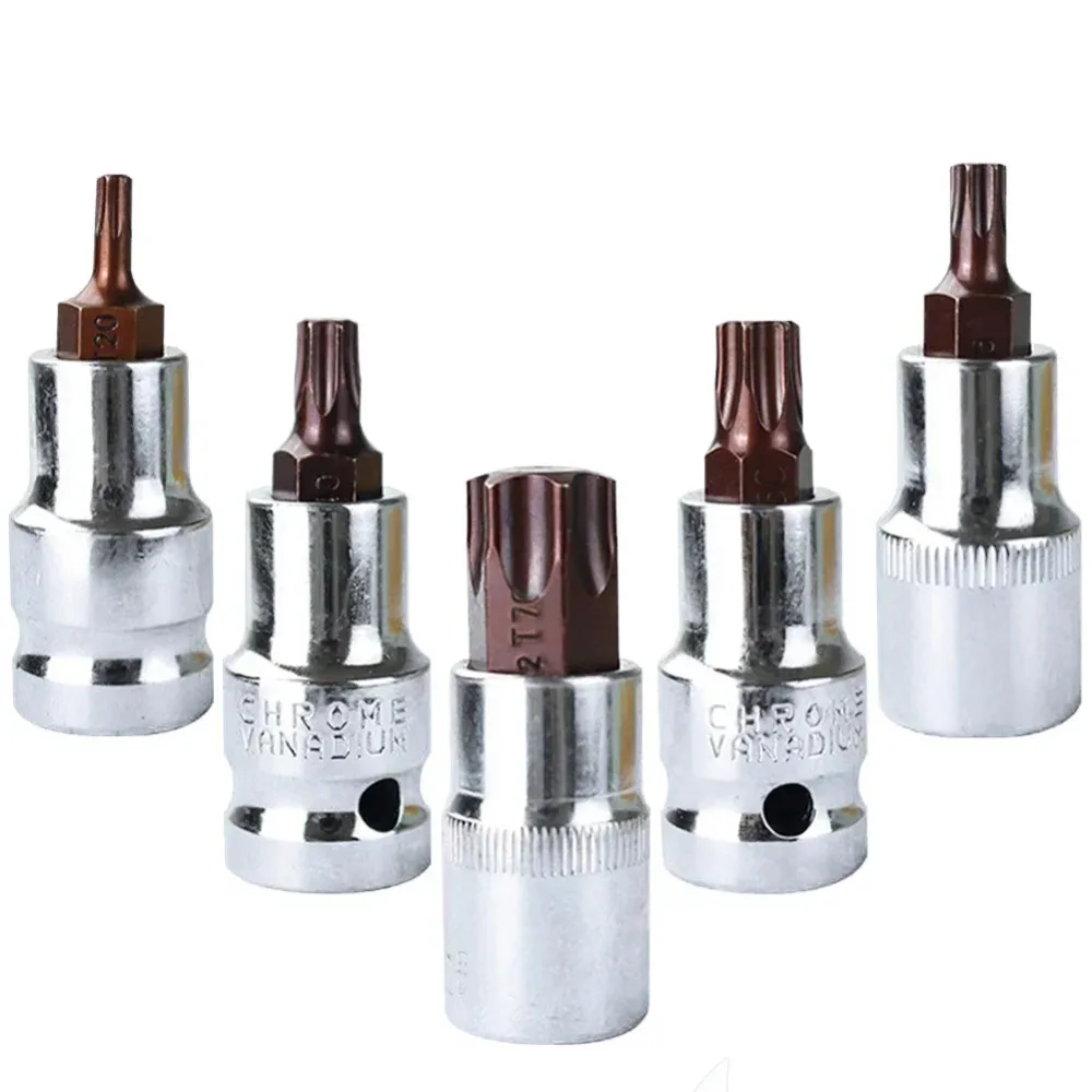 1/2inch Torx Head Screwdriver Bit Torx Bit Sockets Sockets Wrenches Alloy Steel For Versatility Compatibility Hand Tools T20-T70 - view 2