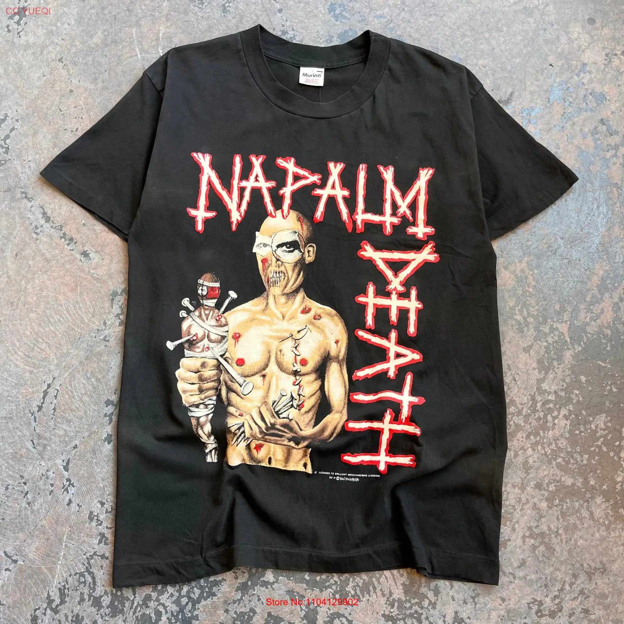 Vintage Napalm Death T Shirt Size L long or short sleeves