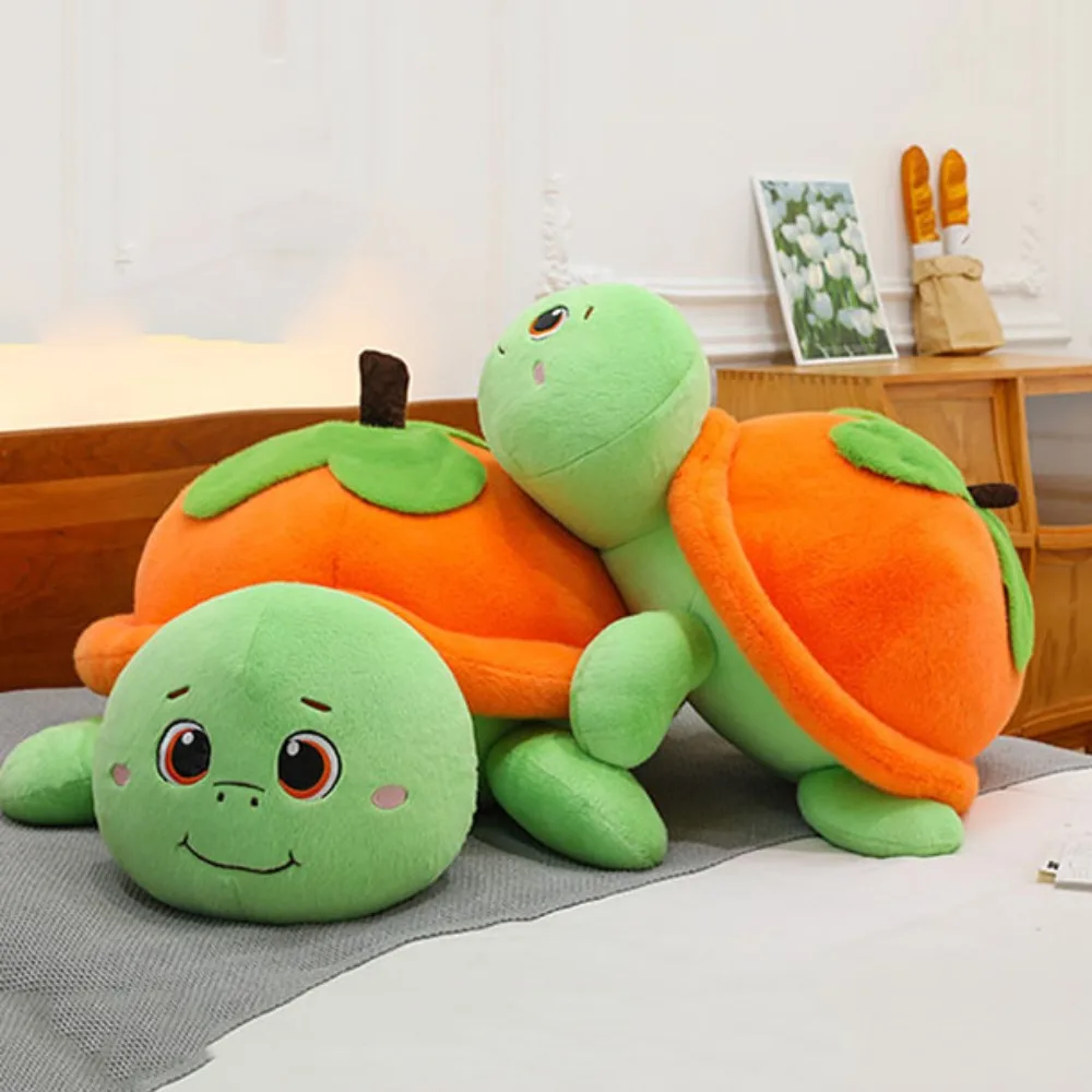Tortuga de caqui, juguetes de peluche, colección de calabaza, muñeco de peluche de tortuga, muñeco de Animal de tortuga de dibujos animados, regalo para niños