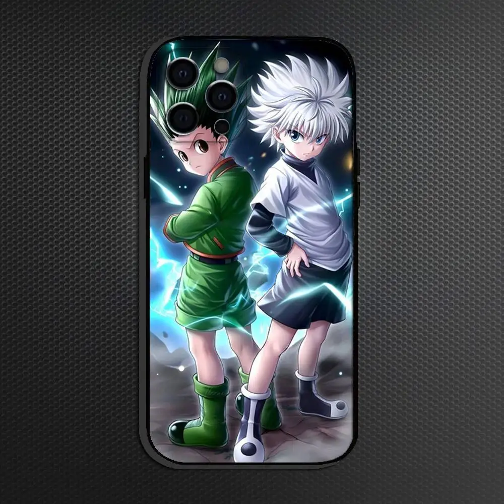 حافظة هاتف H-Hunter H-HXH Anime لهاتف iPhone 16,15,14,13,12,11 Plus, Pro Max, أخرى غطاء أسود ناعم