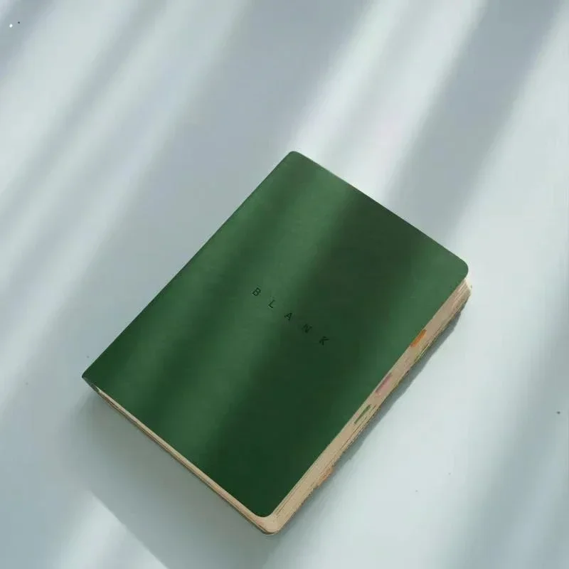 A5 Blank Notebook College Student Simple Thickened Excerpt Notepad Painting Hand Drawing White Paper Ins Style Diary Book