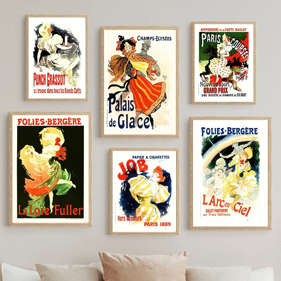

Wall Art Canvas Painting Paris Cabaret Circus Dancing Girl Vintage Posters And Prints Wall Pictures Living Room Home Decoration