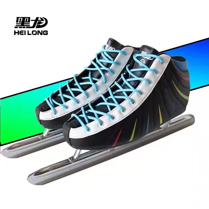 Cuchillo de patinaje de velocidad Black Dragon para niños y adultos, pista corta profesional de calle, patín cálido grueso, hielo Real