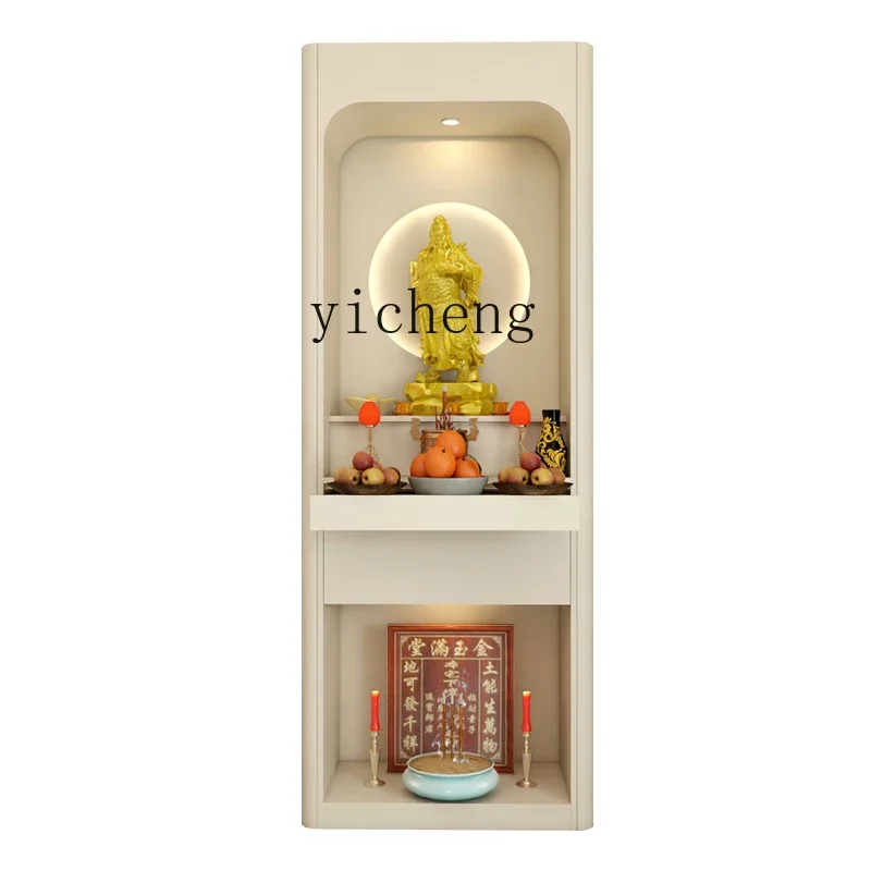 TQH simple modern style Buddhist shrine table table household two-layer supply cabinet Gongtai heightened new Chinese