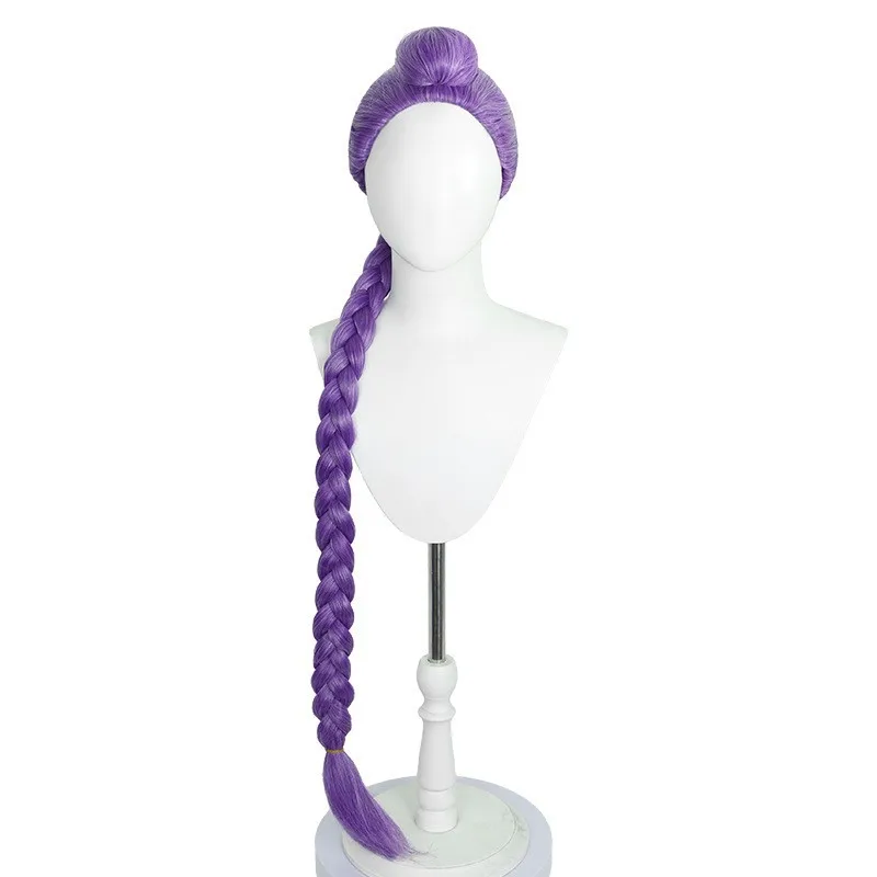 Synthetische Perücke, langes rosa Cosplay-Haar für Kinder, Halloween, Party, Verkleidung, hitzebeständig, Kostüm-Ersatzperücken