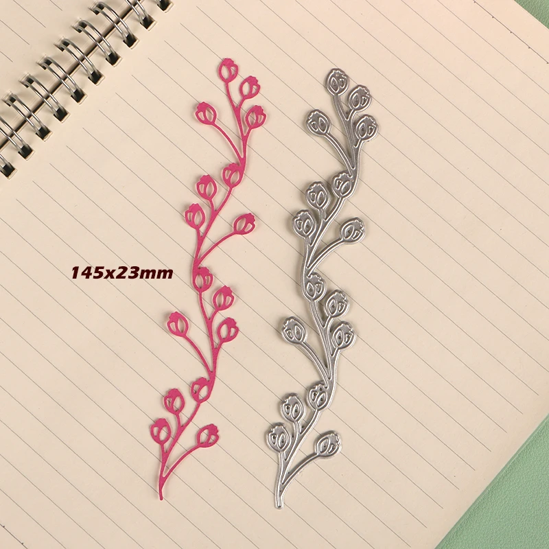 DUOFEN metal Cutting dies vine leaves border decorative elements for DIY craft projects Scrapbook Paper Album 2025 new