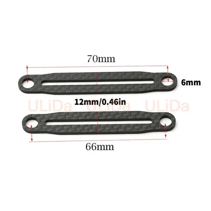 For Tamiya TT02 XV-01 XV-02 1/10 RC Car Carbon Fiber Front Rear Body Mount Post Reinforcement Stiffener Upgrade Hobby Model