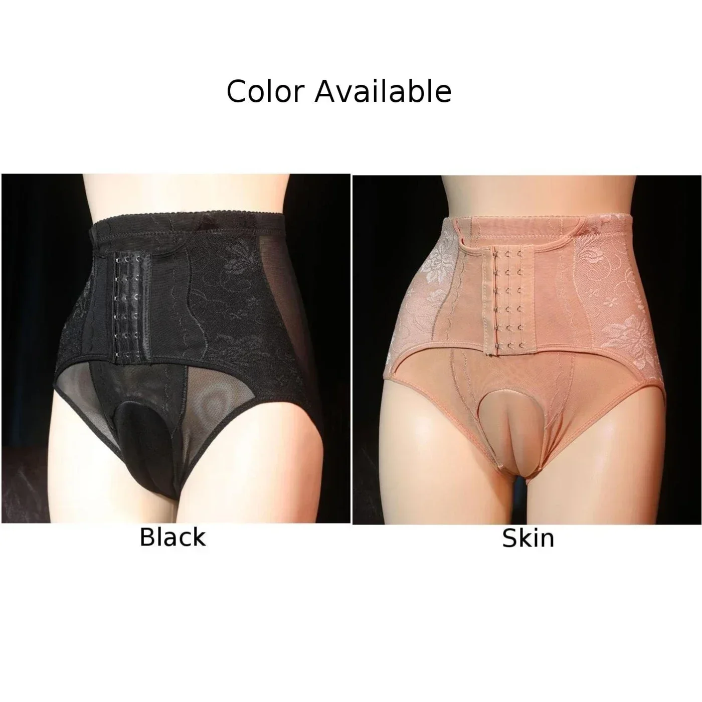 Mens Sexy Sissy Body Shaper High Waist Butt Lifter Thongs Hiding Gaff Panties Shaping Briefs Crossdress Underwear Transgender