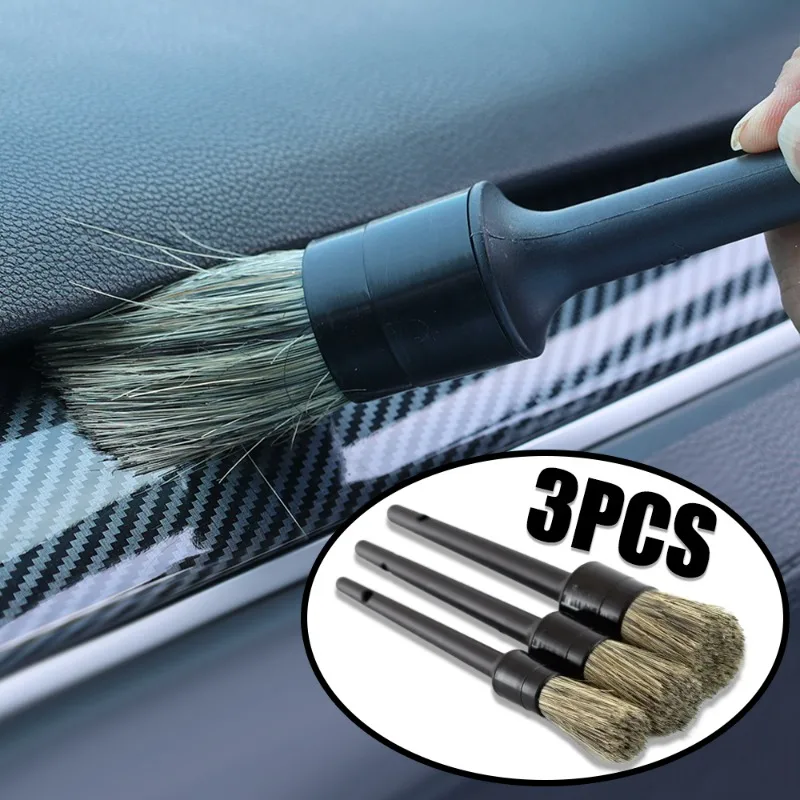 

Car Cleaning Brush Set Automotive Air Outlet Conditioning Vents Mixed Bristle Brush Wheel Hub Brush Engine Gap Detail Brushes