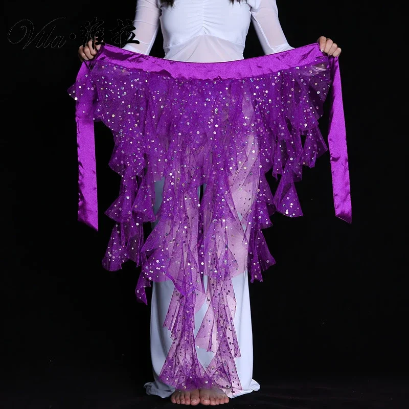 Mode buikdans heupsjaal 7 kleuren riem rok tailleband wrap elegante Egypte pailletten buikdans taille ketting effen kleur