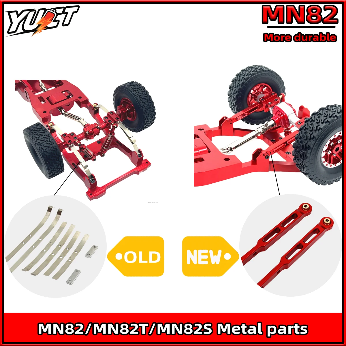 

MN82 LC79 RC Car Metal Upgraded Rear Axle Fixing Rod MN82T Rc Crawler Accessories for 1/12 MN82S MN82Pro Shock