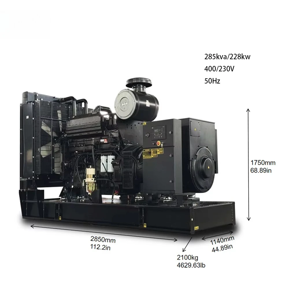 ForCummins 250kW 313kva 285kva  Generator 3 Phase 400/230V 50Hz for Data Center Hotel Construction Site ISO CE Certificate