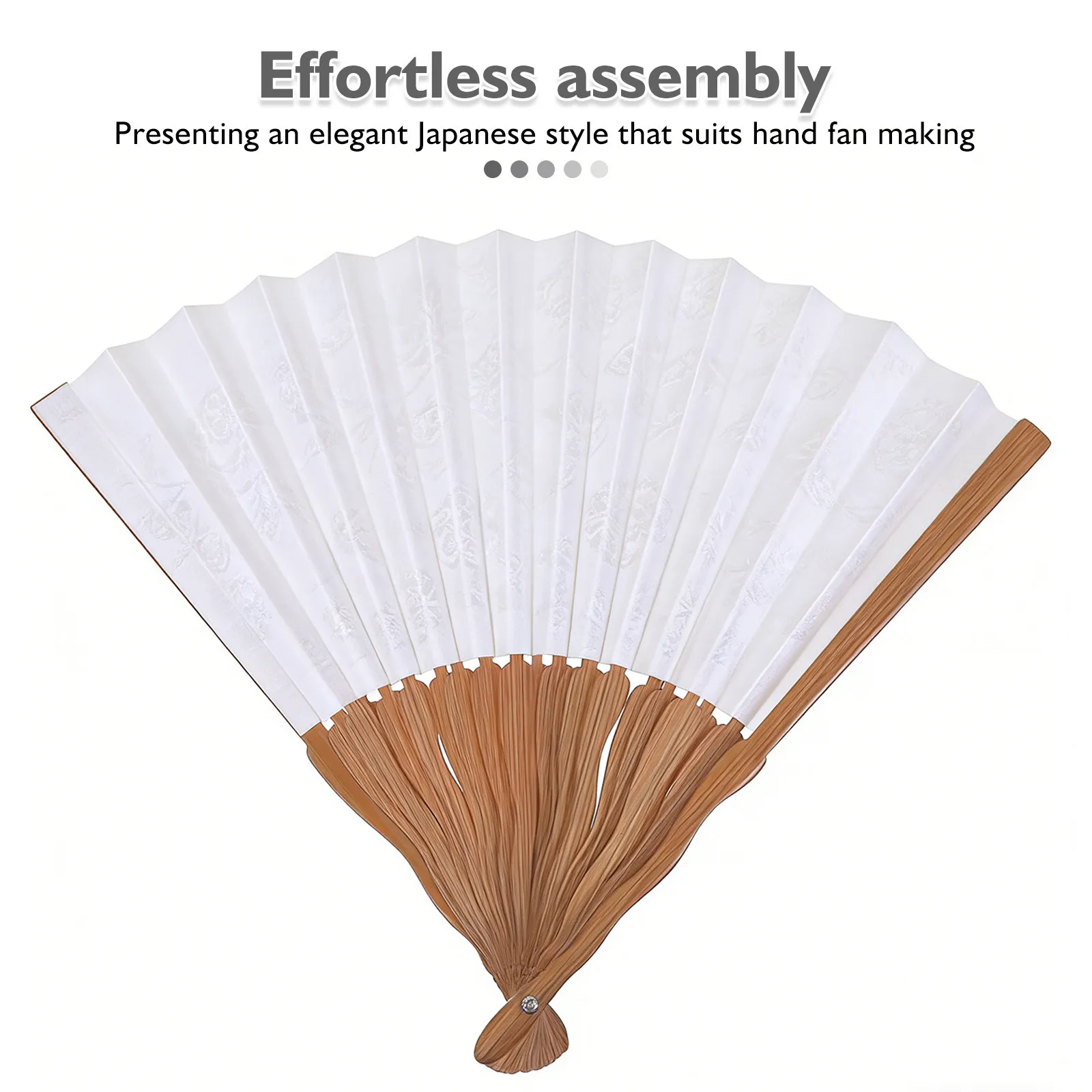 3pcs Wood Folding Fan Frame for diy Crafting Unfinished Folding Fan Framework Accessories with 30