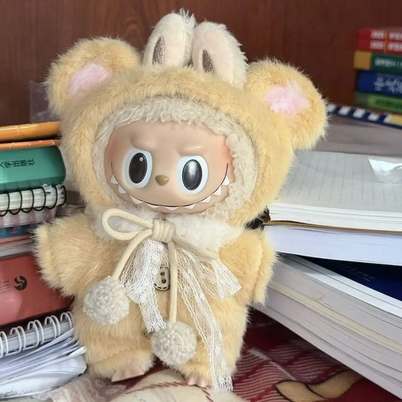 17 سنتيمتر Labubu ملابس دمى الوردي خنزير بذلة الملابس مجموعة الطفل قلادة الملابس الأخضر الضفدع نيسيي الملابس استبدال الاتجاه هدية