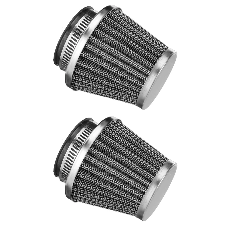 2Pcs 44MM Universal Motorcycle Air Filter Elements Mushroom Head Pod Cleaner Double Foam Carburetor Air Filter