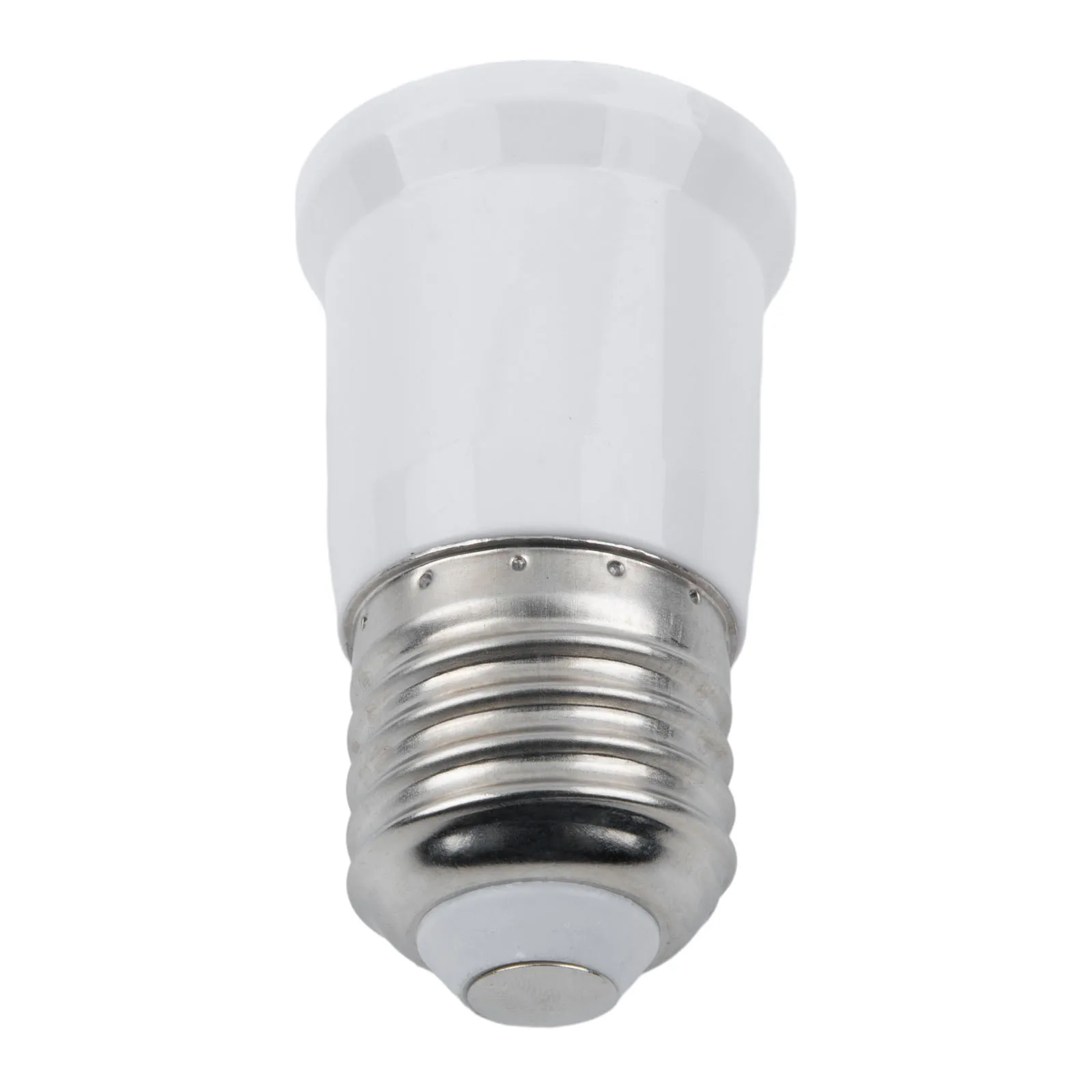 E27 To E27 Extend Socket Base Plastic White 3cm 1.2 Inch Adapter Lamp Holder Converter Light Bulb Socket Extender